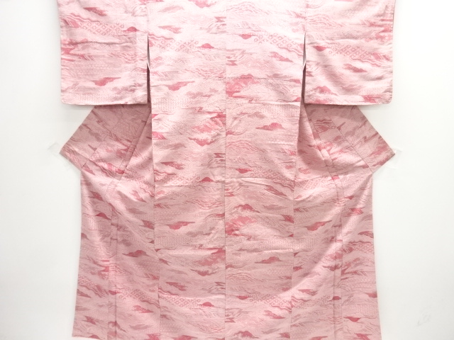 大正ロマン　遠山に古典柄織り出し着物